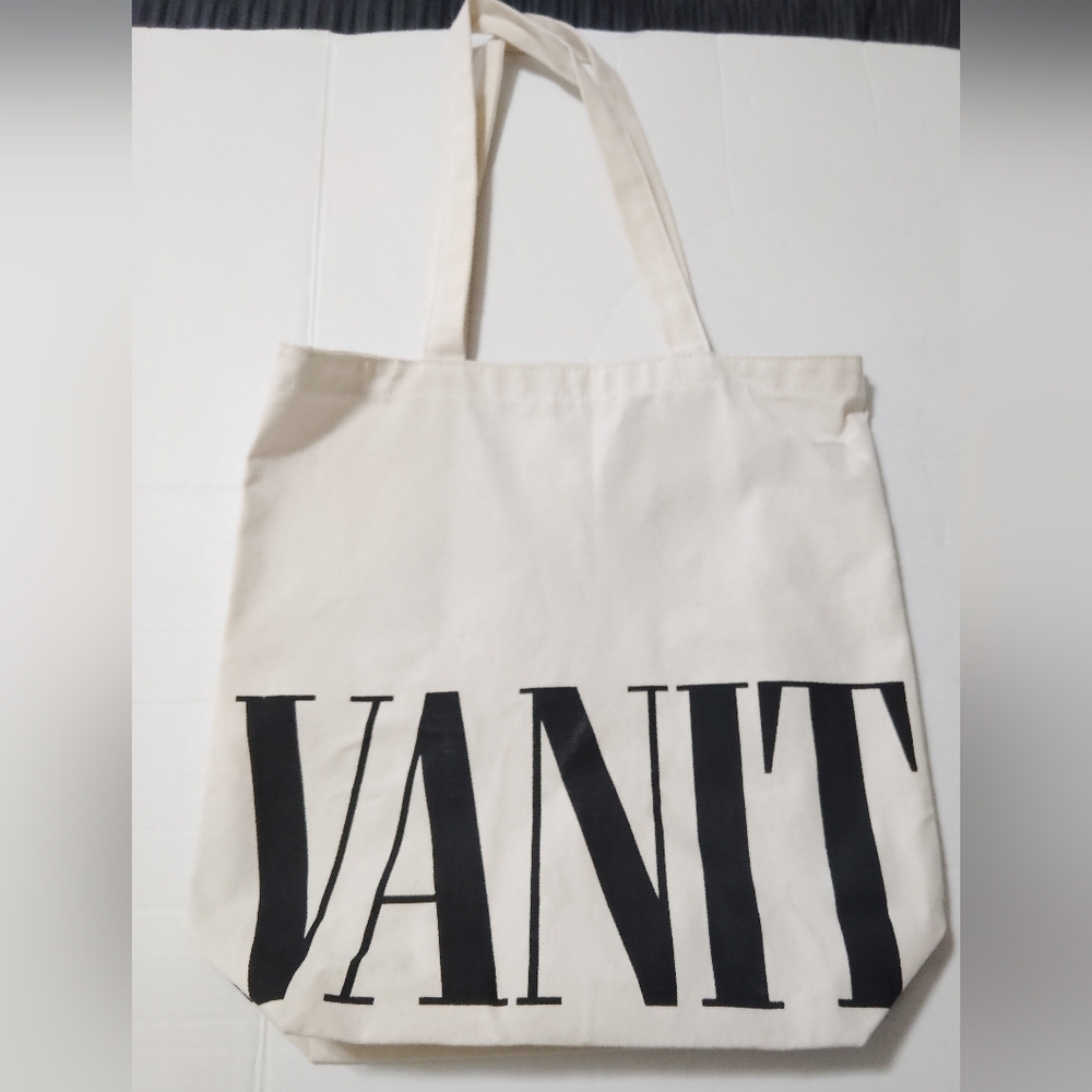 Vanity Black and Cream Canvas Tote
